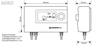 Euroster 11E sterownik pompy c.o. lub cwu